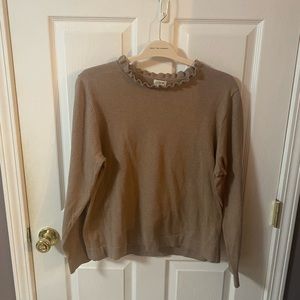 J Crew Factory Ruffle Neck Sweater